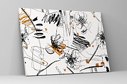 Obraz Abstraktná grafika s kvetmi 1808